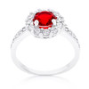 Ruby Red Halo Engagement Ring