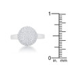 Brie 0.6ct CZ Rhodium Contemporary Sphere Ring