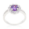 Lavender Halo Engagement Ring