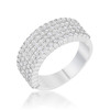 Gwen 1ct CZ Rhodium Wide Ring