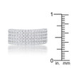 Gwen 1ct CZ Rhodium Wide Ring