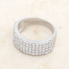 Gwen 1ct CZ Rhodium Wide Ring