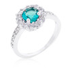 Bella Birthstone Engagement Ring in Blue..