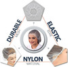 Black Nylon Hair Nets 24" in Bulk. Pack of 1000 Disposable Hairnets Caps with Elastic Edge Mesh. St