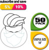 White Beard Covers for Men 18"; 50 Pack of Polypropylene Beard Cover Protector; Beard Guard; Blue N