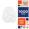 Protective Hoods. Pack of 1000 Disposable White Polypropylene 18 gsm Hooded Caps. Universal Size PP