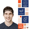 Blue Nylon Hair Nets 18". Pack of 1000 Disposable Head Caps with Elastic Edge Mesh. Stretchable Adu
