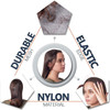 Disposable Nylon Hair Nets 28" in Bulk. Pack of 1440 Dark Brown Invisible 1/4" Aperture Hairnets wi