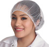 White Nylon Hair Nets 21" in Bulk. Pack of 1000 Disposable Hairnets Caps with Elastic Edge Mesh. St