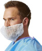100 Pack of Disposable Beard Covers 18 Inch Size. White Beard Protectors Industrial Grade Beard Cap