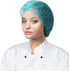 Blue Mob Caps 21". Pack of 1000 Non-Woven Polypropylene Hair Covers with Elastic Stretch Band. Disp