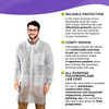 Disposable Lab Coats X-Large. Pack of 50 White Adult Coats Environstar-SPP gowns. Non-Sterile Cloth