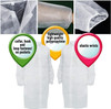 Pack of 10 White Lab Coats. Unisex XL Size Disposable Polypropylene Lab Coats 35 GSM Disposable Lab