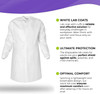 Static Dissipative Lab Coats. Pack of 10 White XX-Large 60 gm/m2 Blend PE PP Lint Free Fabric Wear 