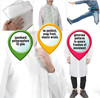 25 Pack White 42gm Polypropylene Lab Coats Small Size. No Pockets; Snap Front; Elastic Wrists. Disp
