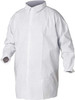 Disposable SF Lab Coats. Pack of 10 White Large Polypropylene 40 gsm Gowns with Waterproof Micropor