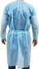 Hospital Disposable Gowns with Sleeves X-Large; Pack of 25 Blue Disposable Isolation Gowns; PPE Med