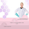 Disposable Lab Coats. Pack of 10 White Adult Frocks. X-Large Polypropylene 50gm/m2 Garment. Non-Ste