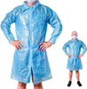 Polyethylene Lab Coats. Pack of 50 Blue Poly Lab Coats X-Large. Disposable Polyethylene Lab Coats w