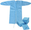 Disposable Robes 45" Long. Pack of 30 Blue Polypropylene 50gsm Frocks. Medium Body Protective Gowns