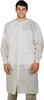Disposable Lab Coats. Pack of 10 White SPP 45 gsm Work Gowns X-Large. Protective Clothing with Snap