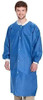 AMAZING Disposable Lab Coats. Pack of 10 Blue Adult Work Gowns 2X-Large. SMS 40 gsm PPE Clothing wi