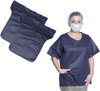 Disposable Lab Coats in Bulk. Pack of 50 Ceil Blue Work Gowns X-Large. SMS 50 gsm Protective Clothi