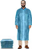 Disposable Lab Coats. Pack of 40 Adult SMS Coats. XX-Large Blue Unisex Robes with Long Sleeves; Ela