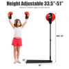 Kids Punching Bag with Adjustable Stand and Boxing Gloves