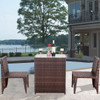 3 Pieces Cushioned Outdoor Wicker Patio Set with No Assembly Needed