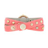 Pink Round Studded Wrap Watch