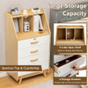 4-Drawer Dresser with 2 Anti-Tipping Kits for Bedroom-Natural