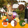 6 Feet Inflatable Halloween Dead Tree with Pumpkin Blow up Ghost Tree and RGB Lights