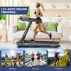 4.75HP Folding Treadmill with Preset Programs Touch Screen Control-Black