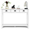 Wooden Console Table with 3 Drawers and 2-Tier Shelves