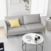Modern 76 Inch Loveseat Sofa Couch for Apartment Dorm with Metal Legs-Gray