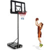 4.25-10 Feet Adjustable Basketball Hoop System w/ 44 Inch Backboard