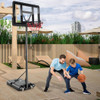 4.25-10 Feet Adjustable Basketball Hoop System w/ 44 Inch Backboard