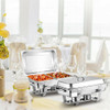 2 Packs Stainless Steel Full-Size Chafing Dish