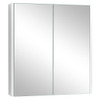 Double Door Bathroom Wall Cabinet with Mirror and Adjustable Shelf