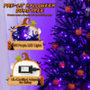 6 Feet Pre-Lit Hinged Halloween Tree with 250 Purple LED Lights and 25 Ornaments