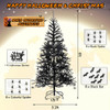 6 Feet Pre-Lit Hinged Halloween Tree with 250 Purple LED Lights and 25 Ornaments
