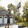 Height Adjustable Portable Shatterproof Backboard Basketball Hoop with 2 Nets