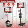 4.3-8.2 FT Portable Basketball Hoop with Adjustable Height and Wheels-Red