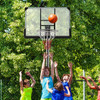 Basketball Hoop with 5.4-6.6FT Adjustable Height and 50" Backboard-Black