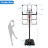 Basketball Hoop with 5.4-6.6FT Adjustable Height and 50" Backboard-Black