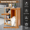 Bamboo Bathroom Storage Cabinet with Single Door-Natural