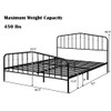 Queen Size Metal Bed Frame Platform Headboard and Footboard with Storage-Silver