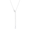 Classic Mystic Cubic Zirconia Rhodium Drop Necklace