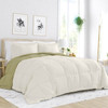 Twin/Twin XL 2-Piece Microfiber Reversible Comforter Set in Sage Green/Cream